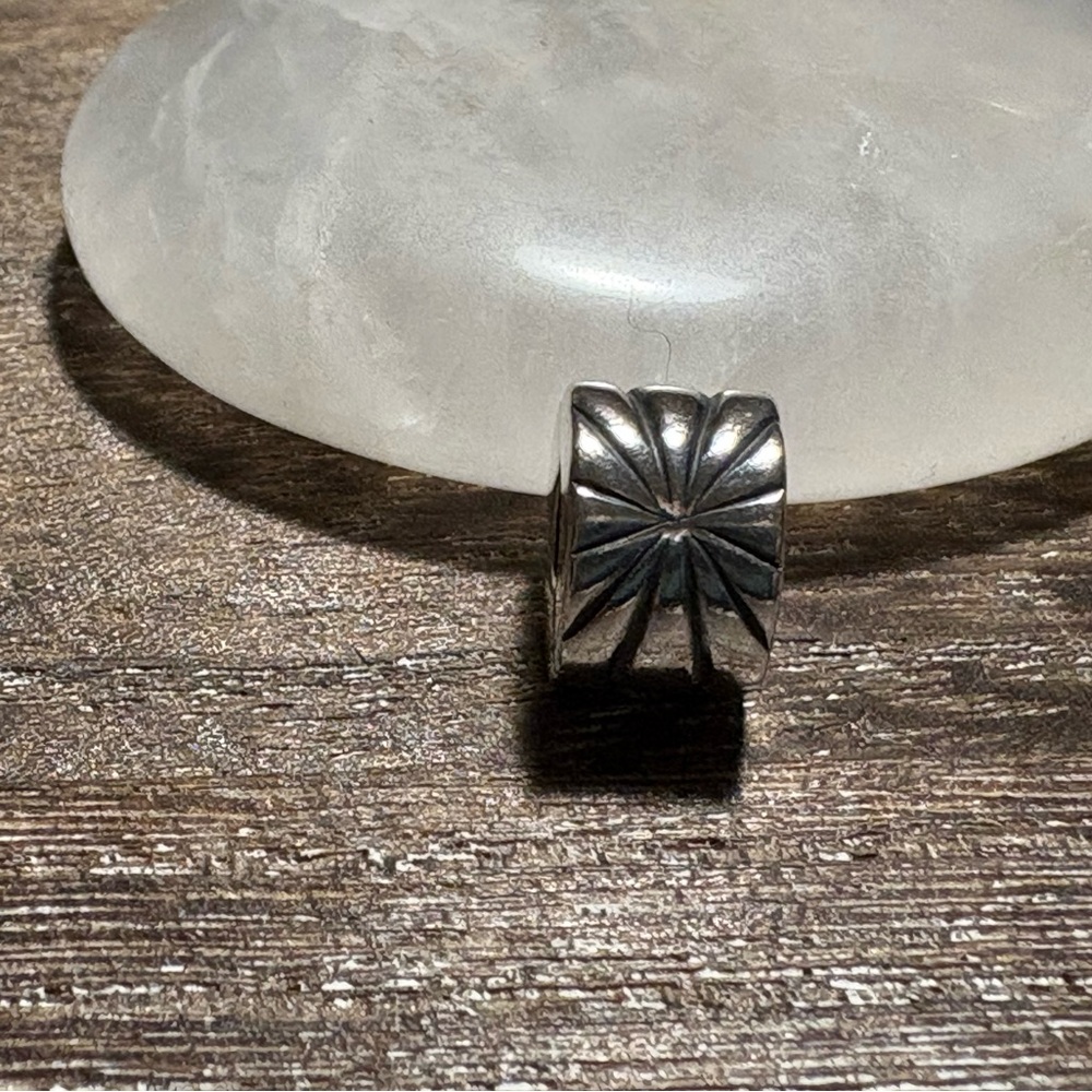 Pandora Silver Geometric Spacer Charm Bead